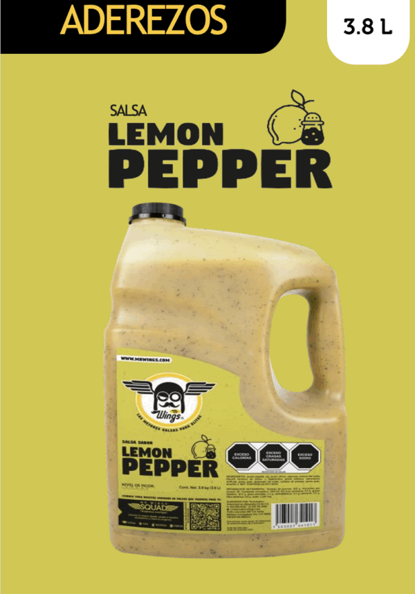 4 botellas de 3.8 L. de aderezo Lemon Pepper